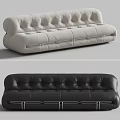 poliform modern multiplayer sofa leather sofa 3d model