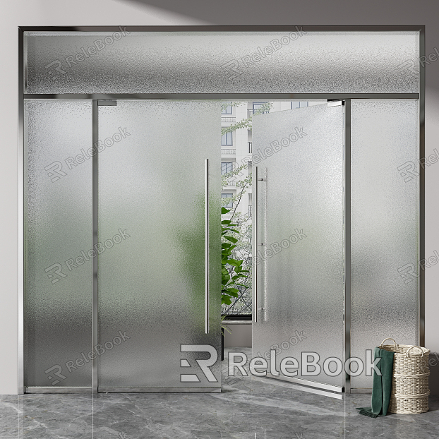 Modern Gate Frosted Glass Door model