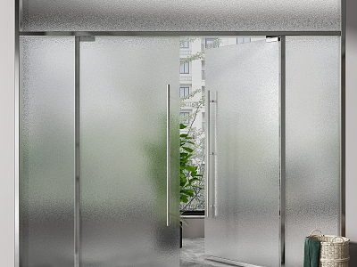 Modern Gate Frosted Glass Door model