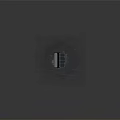 Dark Upright Refrigerator Freezer With Wood Grain Texture On Gray Floor