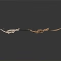 Indoor Green Plant Ornament With Silver And Gold Foliage On Black Background