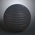 Black Striped Fitness Exercise Ball For Gym Workout Training Equipment