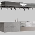 Laura Patisserie Modern Counter With Glass Display Case Showcasing Fresh Pastries And Desserts