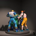 Multicolored Action Figures In Dynamic Poses With Detailed Outfits And Weapons