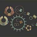 Colorful Traditional Clothing Accessories With Hats Scarves Bracelets And Necklaces