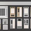 Assorted Modern Air Vent Designs With Various Styles And Color Options 3d model