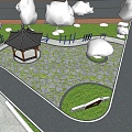 New Chinese Park Rural Garden 3d model