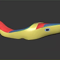 Vibrant Children's Ergonomic Seat With Red Blue And Yellow Cushion And Streamlined Design