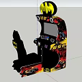 Batman Themed Entertainment Electronics with Game Chair Design Speakers LED Lights and Control Panel
