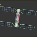 SPIDER Satellite With Solar Panels And White Structure In Space Exploration 3d model