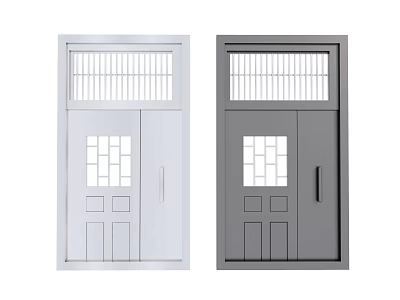 Modern swing door stainless steel door prison gate 3d model