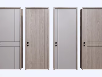 Modern swing door combination 3d model