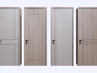 Modern swing door combination 3d model