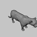 Realistic Jaguar Game Character With Detailed Spotted Fur And Side Profile