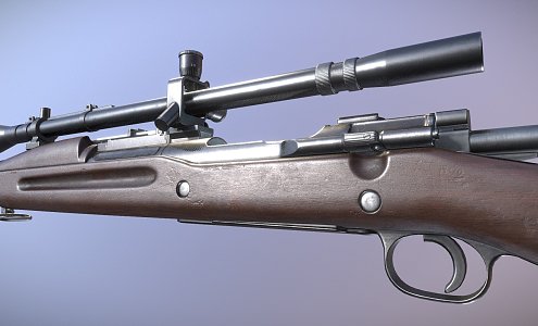 M1903A3 sniper rifle 3d model