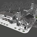 Modern Traditional Blend Building Exterior Design With Trees And Glass Facade