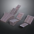 Gray Stone Scene Components With Various Shapes For Landscape Design Projects