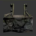 Detailed Model Railway Bridge With Wooden Railings Railway Tracks Gravel And Fallen Leaves