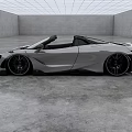 Silver Convertible Sports Car In Spacious Gray Interior With Sleek Floor