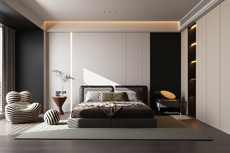 Minimalist Bedroom 3d model