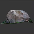 Colorful Natural Stone Decor With Green Moss And Small Rocks Organic Texture
