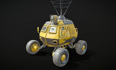 mobile car beach car moon buggy off-road vehicle 3d model