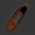 Stylish Brown Mid Top Leather Casual Shoes With Gray Laces And Light Sole