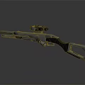Modern Tactical Rifle With Metallic Finish And Scope For Precision Shooting
