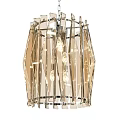 Modern Transparent Geometric Chandelier Design With Light Bulbs For Elegant Interior 3d model