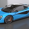 McLaren 570s sports car Super Racing Luxury Car Super sports car Blue sports car Famous Car Low Face Number Low Model Simple Model Game Movie Level 3d model