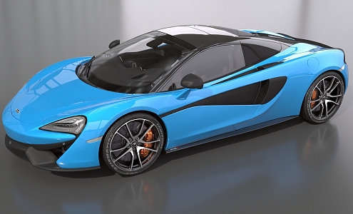 McLaren 570s sports car Super Racing Luxury Car Super sports car Blue sports car Famous Car Low Face Number Low Model Simple Model Game Movie Level 3d model