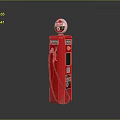 Red Shell Fuel Dispenser With Digital Display And Fuel Nozzle