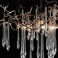 Modern Branch Crystal Chandelier 3d model