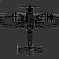 Dark Blue Military Airplane With US Navy Stars NP Tail Marking And Bombs Under Wings