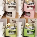 Entryway Side Cabinet With Checkerboard Top Storage Shelves Multiple Colors Modern Interior