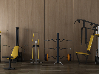 Modern Fitness Equipment Sporting Goods 3d model