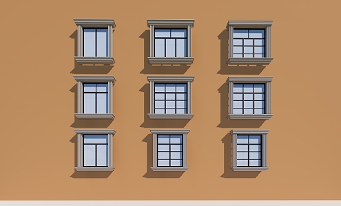 Window Cover Simple European Window Cover Combination Window Cover 3d model