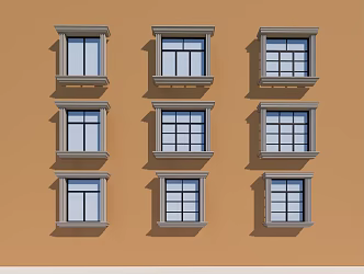 Window Cover Simple European Window Cover Combination Window Cover 3d model
