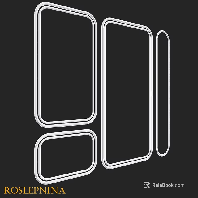 Modern Structural Components With Rectangular Frames And Clean Design Lines 3d model 