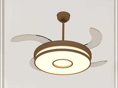 Modern Ceiling Fan With Light And Blades For Home Cooling And Lighting 3d model