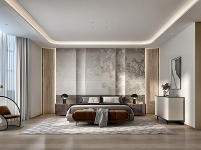 Light Luxury Master Bedroom model