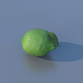 Fresh Lime on Wooden Cutting Board with Sliced Pieces and Mint Leaves