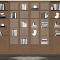 Nordic style bookcase 3d model