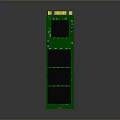 High Performance Computer RAM Module Featuring Green Circuit Board Black Chips And Gold Contacts