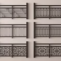 Decorative Railings Featuring Various Intricate Geometric and Traditional Design Patterns