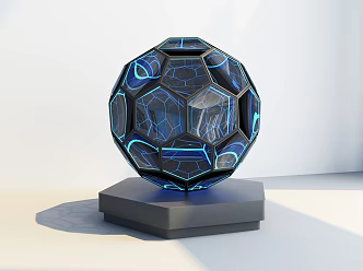 modern art installation abyss mirror 3d model