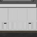 Modern Wall Paneling Design For Interior With White Finish And Panel Patterns 3d model