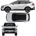 White Kia SUV With Roof Rack And Sleek Look