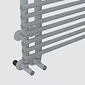 Bathtub Bathroom Setup Featuring Stainless Steel Towel Rails In Various Sizes