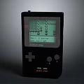 Retro Game Boy Entertainment Electronics with Classic Gaming Screen and Control Buttons